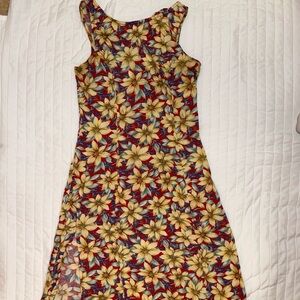 Floral cross back midi sundress